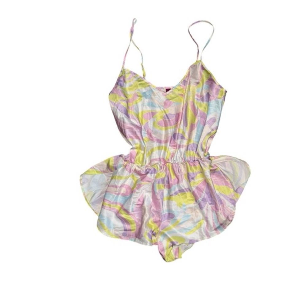 Adore Me lounging Romper multicolored Pastels size Small